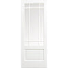 Five Folding Doors & Frame Kit - Downham 3+2 - Bevelled Clear Glass - White Primed