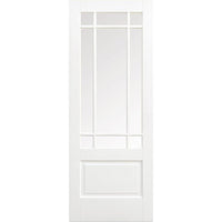 Three Folding Doors & Frame Kit - Downham 3+0 - Bevelled Clear Glass - White Primed