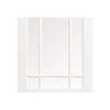 Five Folding Doors & Frame Kit - Downham 3+2 - Bevelled Clear Glass - White Primed