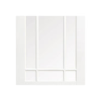 Three Folding Doors & Frame Kit - Downham 3+0 - Bevelled Clear Glass - White Primed