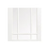 Four Folding Doors & Frame Kit - Downham 2+2 - Bevelled Clear Glass - White Primed