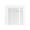 Four Folding Doors & Frame Kit - Downham 2+2 - Bevelled Clear Glass - White Primed