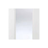 Two Sliding Doors and Frame Kit - Eindhoven  1 Pane Door - Clear Glass - White Primed