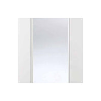 Two Sliding Doors and Frame Kit - Eindhoven  1 Pane Door - Clear Glass - White Primed