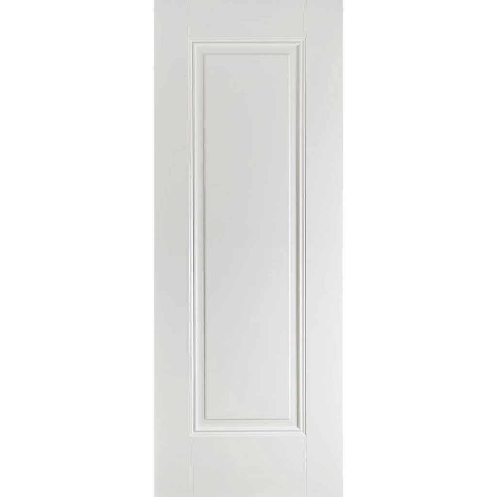 Single Sliding Door & Wall Track - Eindhoven 1 Panel Door - White Primed