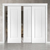 Three Sliding Doors and Frame Kit - Eindhoven 1 Panel Door - White Primed