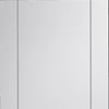 Four Folding Doors & Frame Kit - Forli White Flush 2+2 - Aluminium Inlay - Prefinished