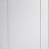 Three Sliding Wardrobe Doors & Frame Kit - Forli White Flush Door - Aluminium Inlay - Prefinished