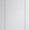 Forli White Flush Absolute Evokit Double Pocket Door - Aluminium Inlay - Prefinished