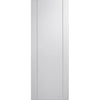 Three Sliding Wardrobe Doors & Frame Kit - Forli White Flush Door - Aluminium Inlay - Prefinished
