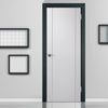 Fire Rated Forli White Flush Door - Aluminium Inlay - Prefinished