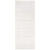 Double Sliding Door & Wall Track - Seville White Primed Flush Door