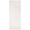 Single Sliding Door & Wall Track - Seville White Primed Flush Door