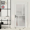 Handmade Eco-Urban Hampton 4 Pane Solid Wood Internal Door UK Made DD6413SG Frosted Glass - Eco-Urban® Cloud White Premium Primed