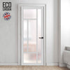 Handmade Eco-Urban Morningside 5 Pane Solid Wood Internal Door UK Made DD6437SG Frosted Glass - Eco-Urban® Cloud White Premium Primed