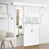 Single Sliding Door & Wall Track - Altino Door - Clear Glass - White Primed