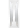 Bespoke Verona White Primed Glazed Double Pocket Door Detail