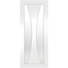 Bespoke Thruslide Verona Glazed - 3 Sliding Doors and Frame Kit - White Primed