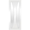 Bespoke Thruslide Verona Glazed - 4 Sliding Doors and Frame Kit - White Primed