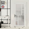 Handmade Eco-Urban Cairo 6 Pane Solid Wood Internal Door UK Made DD6419SG Frosted Glass - Eco-Urban® Cloud White Premium Primed