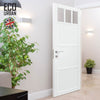 Handmade Eco-Urban Lagos 3 Pane 3 Panel Solid Wood Internal Door UK Made DD6427G Clear Glass - Eco-Urban® Cloud White Premium Primed