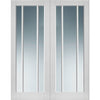 Worcester White Primed French Door Pair - Clear Glass