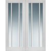 Worcester White Primed French Door Pair - Clear Glass