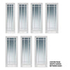 W6 Manhattan Room Divider Door & Frame Kit - Bevelled Clear Glass - White Primed - 2031x1904mm Wide