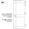 Room Divider - Handmade Eco-Urban® Leith Door DD6316C - Clear Glass - Premium Primed - Colour & Size Options