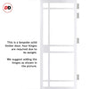 Room Divider - Handmade Eco-Urban® Leith Door Pair DD6316C - Clear Glass - Premium Primed - Colour & Size Options