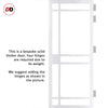 Bespoke Room Divider - Eco-Urban® Leith Door DD6316C - Clear Glass with Full Glass Side - Premium Primed - Colour & Size Options