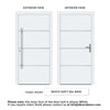 External ThruSafe Aluminium Front Door - 1315 Stainless Steel - 7 Colour Options