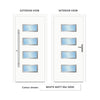 External ThruSafe Aluminium Front Door - 1362 Stainless Steel - 7 Colour Options