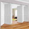 Bespoke Thrufold Victorian Shaker 4P White Primed Folding 3+3 Door