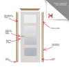 Internal Door and Frame Kit - Sierra Blanco Internal Door - Frosted Glass - White Painted