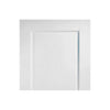 Three Sliding Wardrobe Doors & Frame Kit - Montpellier 3 Panel Door - White Primed