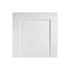 Single Sliding Door & Wall Track - Montpellier 3 Panel Door - White Primed