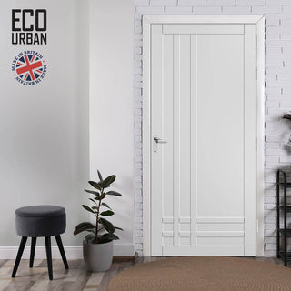 Image: Irvine 9 Panel Solid Wood Internal Door UK Made DD6434 - Eco-Urban® Cloud White Premium Primed