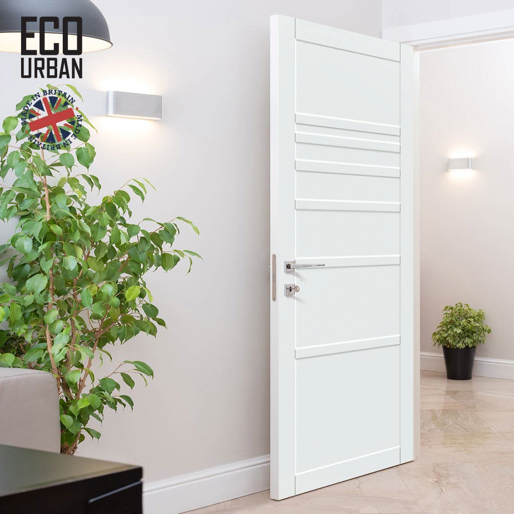 Oslo 7 Panel Solid Wood Internal Door UK Made DD6400 - Eco-Urban® Cloud White Premium Primed