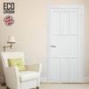 Queensland 7 Panel Solid Wood Internal Door UK Made DD6424 - Eco-Urban® Cloud White Premium Primed