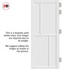 Hampton 4 Panel Solid Wood Internal Door UK Made DD6413 - Eco-Urban® Cloud White Premium Primed