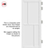 Hampton 4 Panel Solid Wood Internal Door UK Made DD6413 - Eco-Urban® Cloud White Premium Primed