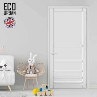 Image: Stockholm 7 Panel Solid Wood Internal Door UK Made DD6407 - Eco-Urban® Cloud White Premium Primed
