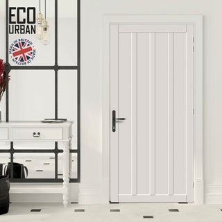 Image: Sintra 4 Panel Solid Wood Internal Door UK Made DD6428 - Eco-Urban® Cloud White Premium Primed