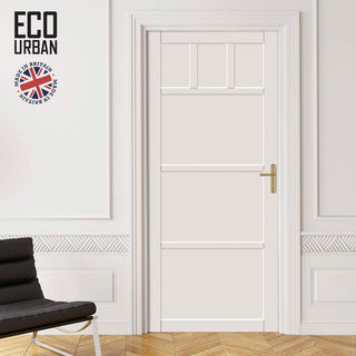 Image: Lagos 6 Panel Solid Wood Internal Door UK Made DD6427 - Eco-Urban® Cloud White Premium Primed
