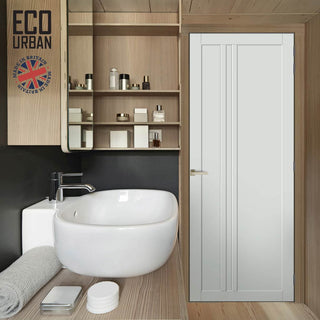 Image: Melville 3 Panel Solid Wood Internal Door UK Made DD6409 - Eco-Urban® Cloud White Premium Primed