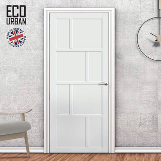Image: Kochi 8 Panel Solid Wood Internal Door UK Made DD6415 - Eco-Urban® Cloud White Premium Primed