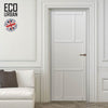 Aran 5 Panel Solid Wood Internal Door UK Made DD6432 - Eco-Urban® Cloud White Premium Primed