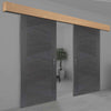 Thruslide Oak Veneer Unfinished Pelmet Kit for Double Sliding Doors
