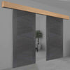 Thruslide Oak Veneer Unfinished Pelmet Kit for Double Sliding Doors